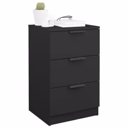 VidaXL 811270 nightstand/bedside table Black - Additional view 4