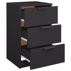VidaXL 811270 nightstand/bedside table Black - Additional view 6