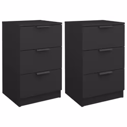 VidaXL 811271, Black, Wood, 400 mm, 360 mm, 650 mm, 2 pc(s)
