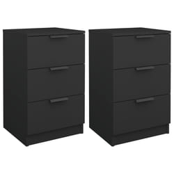 VidaXL 811271 nightstand/bedside table Black