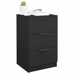 VidaXL 811271 nightstand/bedside table Black - Additional view 4