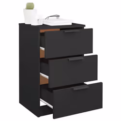 VidaXL 811271 nightstand/bedside table Black - Additional view 5