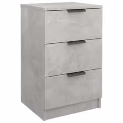 vidaXL Bedside Cabinets Night Stand End Table Side Table Bed Drawer Cabinet - concrete grey, 2 - Additional view 6