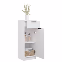vidaXL Bathroom Cabinet Engineered Wood Vanity Unit Cupboard Multi Colours - White