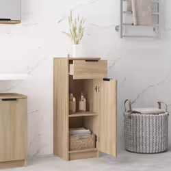 vidaXL Bathroom Cabinet Engineered Wood Vanity Unit Cupboard Multi Colours - Sonoma oak - Additional view 4