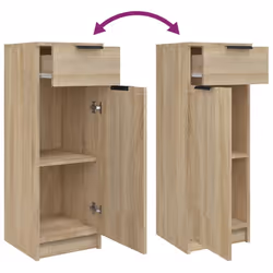 vidaXL Bathroom Cabinet Engineered Wood Vanity Unit Cupboard Multi Colours - Sonoma oak - Additional view 9