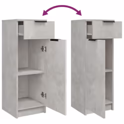 vidaXL Bathroom Cabinet Engineered Wood Vanity Unit Cupboard Multi Colours - Concrete grey - Additional view 9