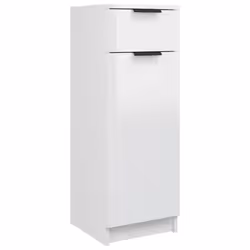 vidaXL Bathroom Cabinet Engineered Wood Vanity Unit Cupboard Multi Colours - High gloss white