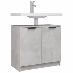 vidaXL Bathroom Cabinet Concrete Grey Engineered Wood Toilet Cabinet Cupboard - Additional view 3
