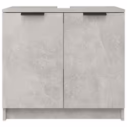 vidaXL Bathroom Cabinet Concrete Grey Engineered Wood Toilet Cabinet Cupboard - Additional view 5
