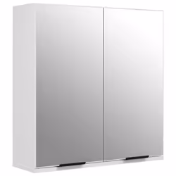 vidaXL Bathroom Mirror Cabinet Vanity Unit Wall Cabinet Storage Wall Cupboard - White
