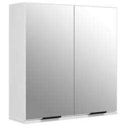 vidaXL Bathroom Mirror Cabinet Vanity Unit Wall Cabinet Storage Wall Cupboard - White