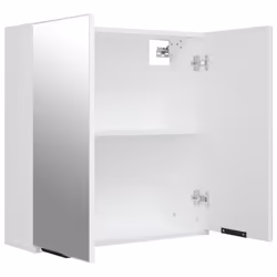vidaXL Bathroom Mirror Cabinet Vanity Unit Wall Cabinet Storage Wall Cupboard - White - Additional view 8