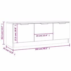vidaXL TV Cabinet Entertainment Centre TV Unit Media Cabinet Engineered Wood - concrete grey - Additional view 4