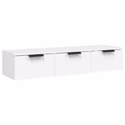 vidaXL Wall Cabinet Floating TV Unit Media Cabinet Storage Engineered Wood - White