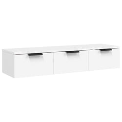 vidaXL Wall Cabinet Floating TV Unit Media Cabinet Storage Engineered Wood - White