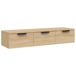 vidaXL Wall Cabinet Floating TV Unit Media Cabinet Storage Engineered Wood - Sonoma oak