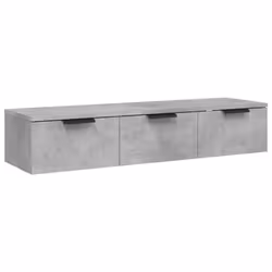 vidaXL Wall Cabinet Floating TV Unit Media Cabinet Storage Engineered Wood - Concrete grey