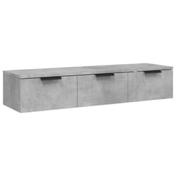 vidaXL Wall Cabinet Floating TV Unit Media Cabinet Storage Engineered Wood - Concrete grey