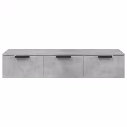 vidaXL Wall Cabinet Floating TV Unit Media Cabinet Storage Engineered Wood - Concrete grey - Additional view 5