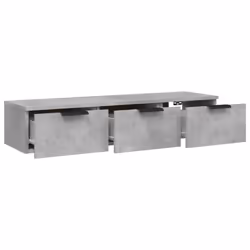 vidaXL Wall Cabinet Floating TV Unit Media Cabinet Storage Engineered Wood - Concrete grey - Additional view 6