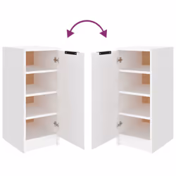 vidaXL Shoe Cabinet Shoe Cupboard Shelf Shoe Rack Shoe Storage Engineered Wood - White - Additional view 8