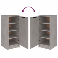 vidaXL Shoe Cabinet Shoe Cupboard Shelf Shoe Rack Shoe Storage Engineered Wood - Concrete grey - Additional view 8