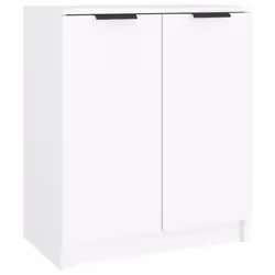 vidaXL Shoe Cabinet Engineered Wood Hall Shoe Holder Cupboard Organiser Shelf - white