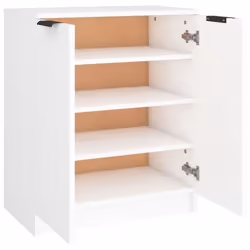 vidaXL Shoe Cabinet Engineered Wood Hall Shoe Holder Cupboard Organiser Shelf - white - Additional view 5