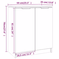 vidaXL Shoe Cabinet Shoe Cupboard Shoe Rack Cabinet Black Engineered Wood