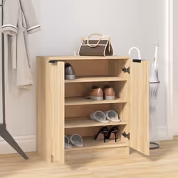 vidaXL Shoe Cabinet Engineered Wood Hall Shoe Holder Cupboard Organiser Shelf - sonoma oak - Additional view 6