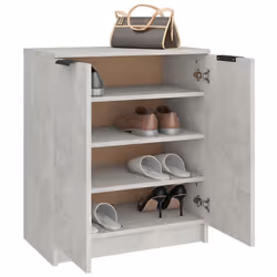 vidaXL Shoe Cabinet Engineered Wood Hall Shoe Holder Cupboard Organiser Shelf - concrete grey - Additional view 8
