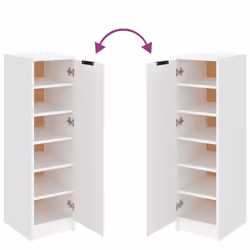 vidaXL Shoe Cabinet Engineered Wood Hallway Shoe Storage Cupboard Shoe Holder - White - Additional view 8