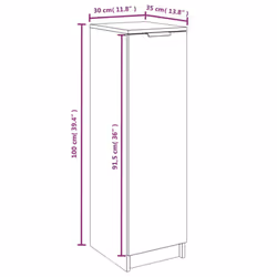 vidaXL Shoe Cabinet Engineered Wood Hallway Shoe Storage Cupboard Shoe Holder - White - Additional view 9