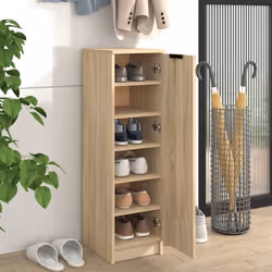 vidaXL Shoe Cabinet Engineered Wood Hallway Shoe Storage Cupboard Shoe Holder - Sonoma oak