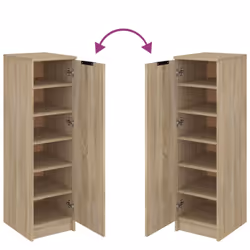 vidaXL Shoe Cabinet Engineered Wood Hallway Shoe Storage Cupboard Shoe Holder - Sonoma oak - Additional view 8