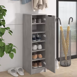 vidaXL Shoe Cabinet Engineered Wood Hallway Shoe Storage Cupboard Shoe Holder - Concrete grey - Additional view 4