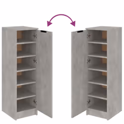 vidaXL Shoe Cabinet Engineered Wood Hallway Shoe Storage Cupboard Shoe Holder - Concrete grey - Additional view 8