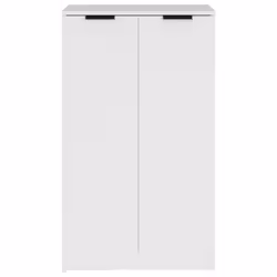 vidaXL Shoe Cabinet Engineered Wood Hallway Shoe Storage Cupboard Shoe Holder - White - Additional view 5