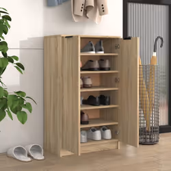 vidaXL Shoe Cabinet Engineered Wood Hallway Shoe Storage Cupboard Shoe Holder - Sonoma oak