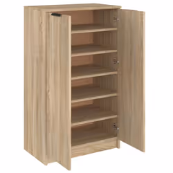 vidaXL Shoe Cabinet Engineered Wood Hallway Shoe Storage Cupboard Shoe Holder - Sonoma oak - Additional view 5