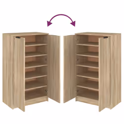 vidaXL Shoe Cabinet Engineered Wood Hallway Shoe Storage Cupboard Shoe Holder - Sonoma oak - Additional view 7