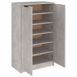 vidaXL Shoe Cabinet Engineered Wood Hallway Shoe Storage Cupboard Shoe Holder - Concrete grey - Additional view 5