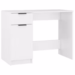 vidaXL Desk Engineered Wood Home Office Computer Table Study Writing Desk - White