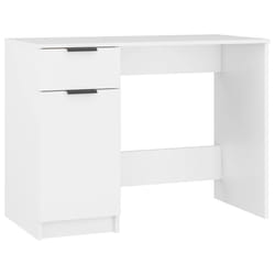 vidaXL Desk Engineered Wood Home Office Computer Table Study Writing Desk - White