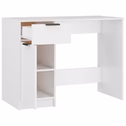 vidaXL Desk Engineered Wood Home Office Computer Table Study Writing Desk - White - Additional view 7
