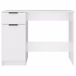 vidaXL Desk Engineered Wood Home Office Computer Table Study Writing Desk - White - Additional view 8