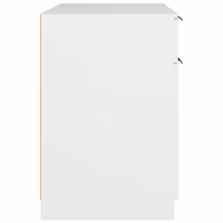 vidaXL Desk Engineered Wood Home Office Computer Table Study Writing Desk - White - Additional view 9