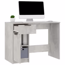 vidaXL Desk Engineered Wood Home Office Computer Table Study Writing Desk - Concrete grey - Additional view 6