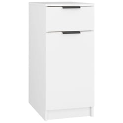 vidaXL Desk Cabinet Desk Cupboard Home Office Storage Cabinet Engineered Wood - white